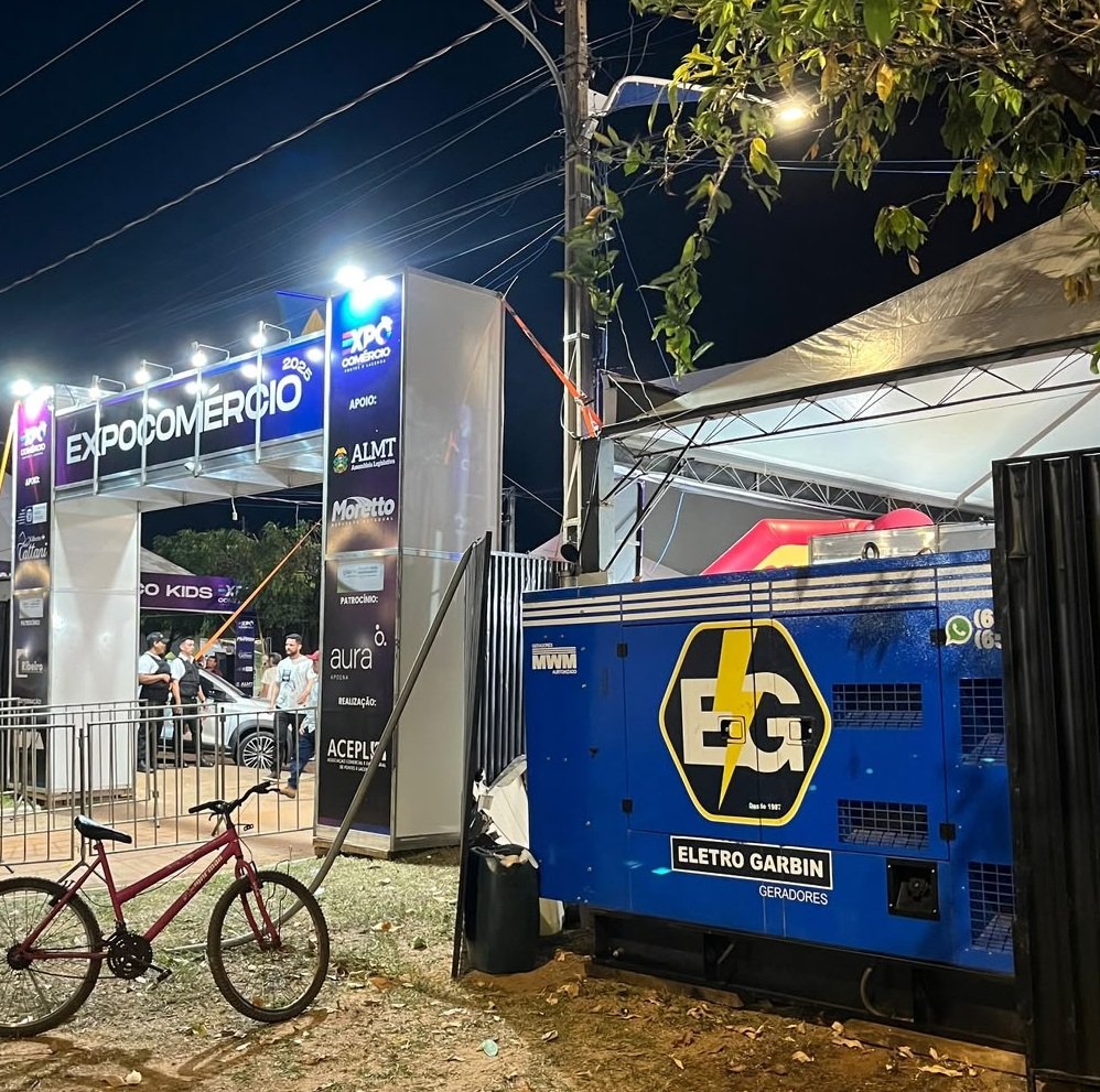 Grupo gerador em locação para evento